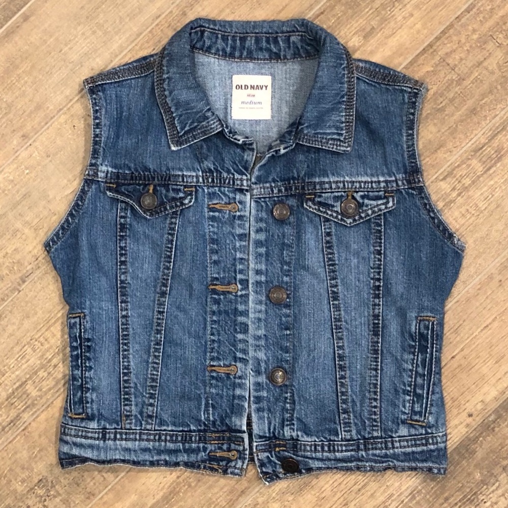 Girls Denim Vest- Old Navy size M